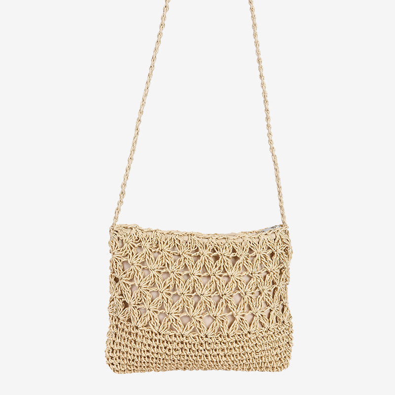 Damen Handgeknüpfte Umhängetasche mit floralem Design Brehn