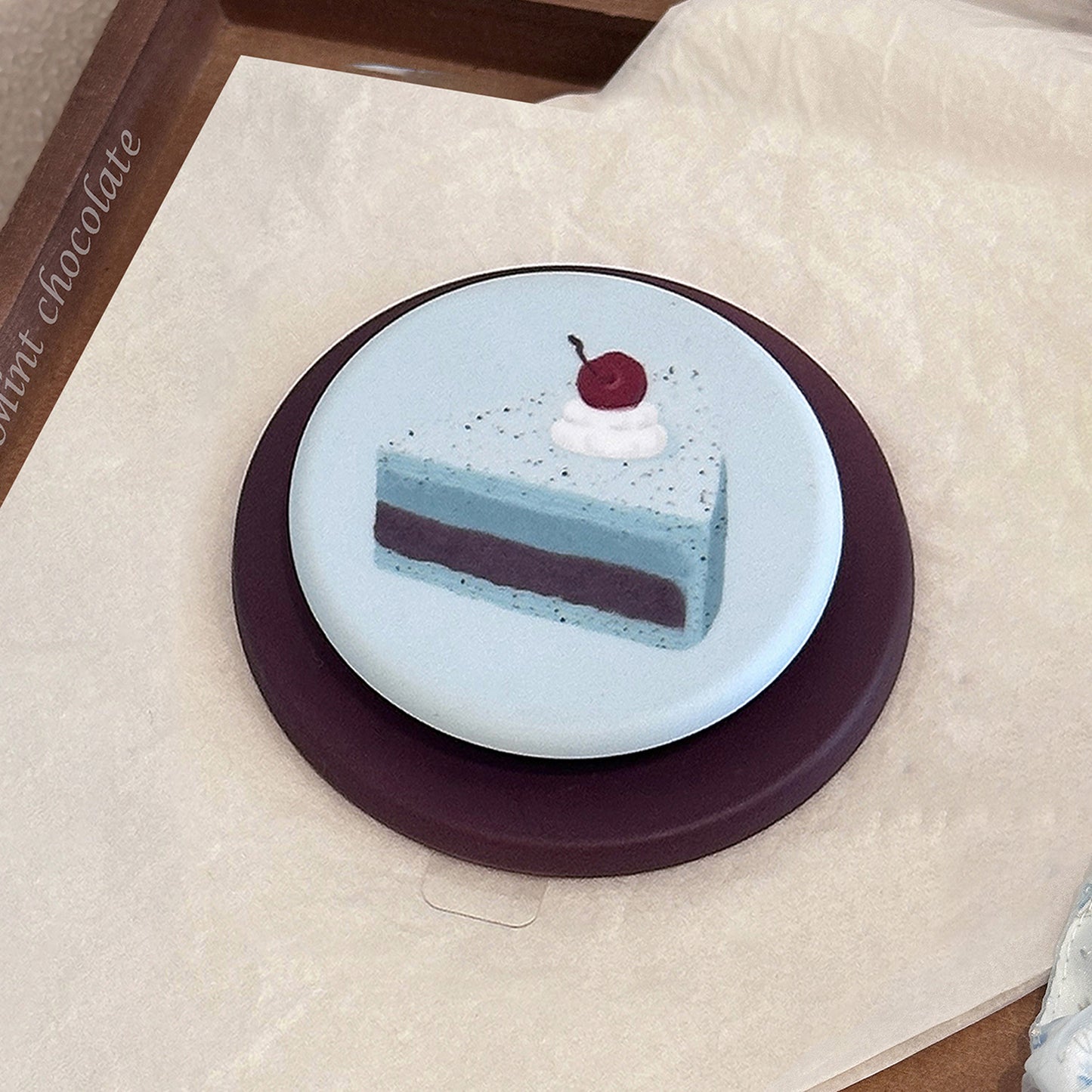 Niedlicher Kaffeetassen-Untersetzer im Kuchendesign Brehn