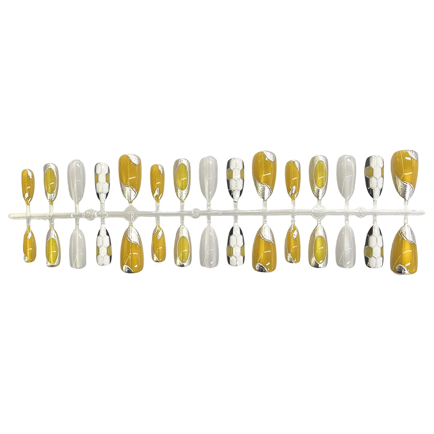 Dekoratives Gel Press-On Nail Set Brehn