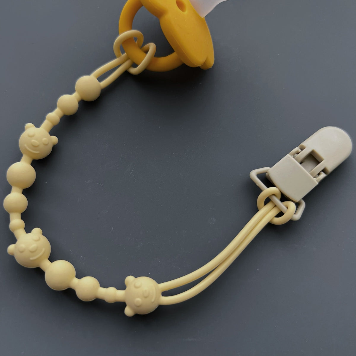 Silikonperlen Schnullerkette mit Sicherheitsverschluss