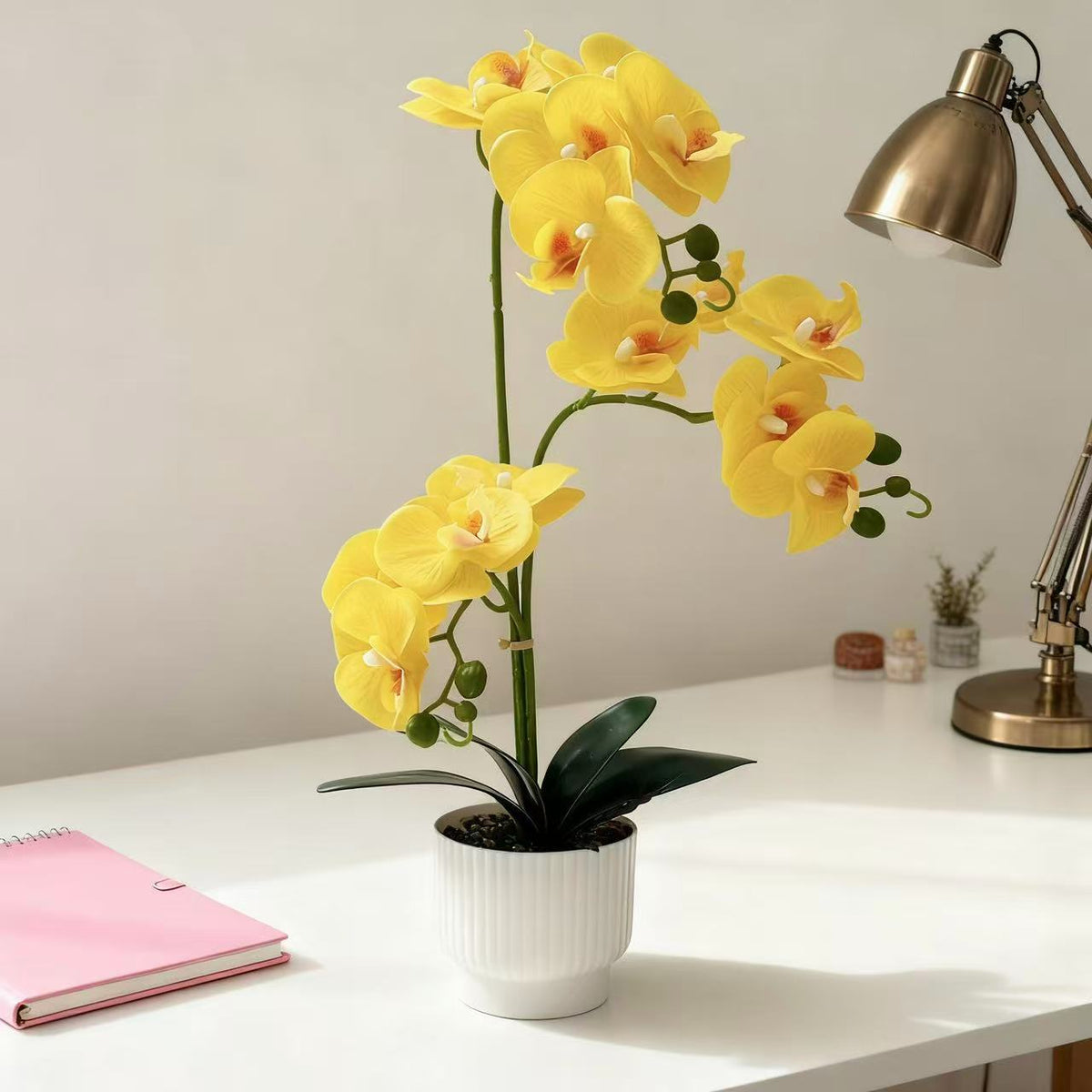 Elegante künstliche Orchideen-Pflanze für die Home Decor Präsentation