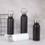 Damen Edelstahl Trinkflasche mit Bambusdeckel und Tragegriff Brehn