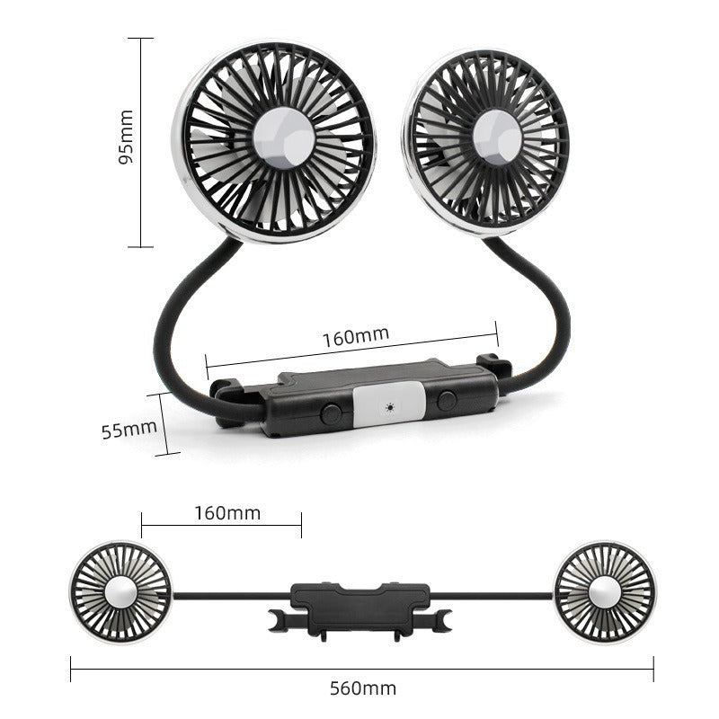 Tragbarer Dual-Head-Autokühlerventilator Brehn