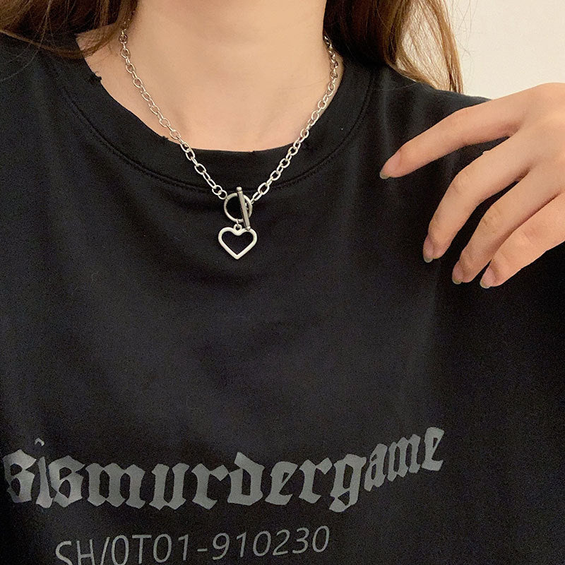Herz Charm Anhänger Halskette Brehn