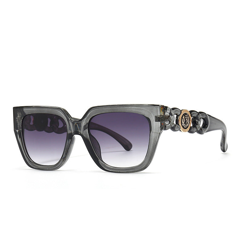 Damen oversized Sonnenbrille mit luxuriösen Kettenakzenten Brehn