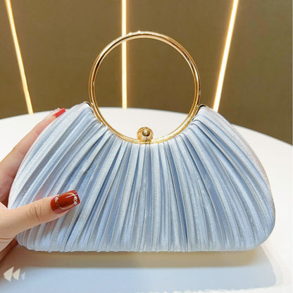 Luxuriöse plissierte abendliche Clutch
