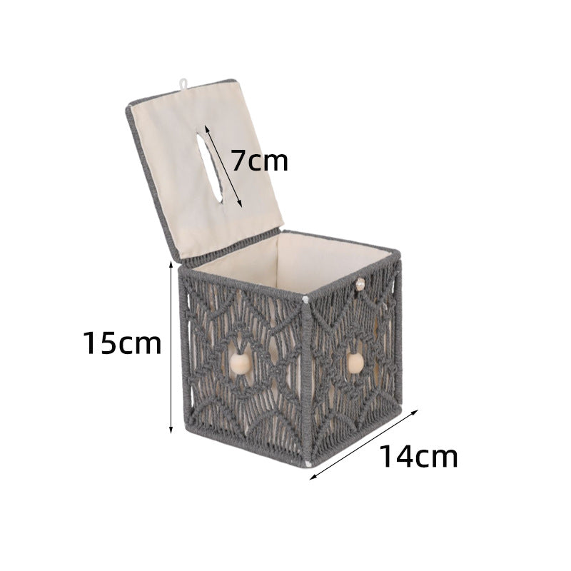 Makramee Aufbewahrungsbox Brehn