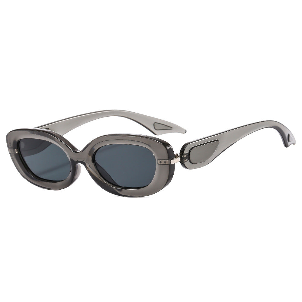 Damen modische Sonnenbrille mit stilvollem geschwungenem Rahmen Brehn