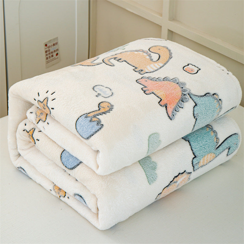 Damen Kuschelige Fleece-Decke mit Dinosaurier-Motiv Brehn