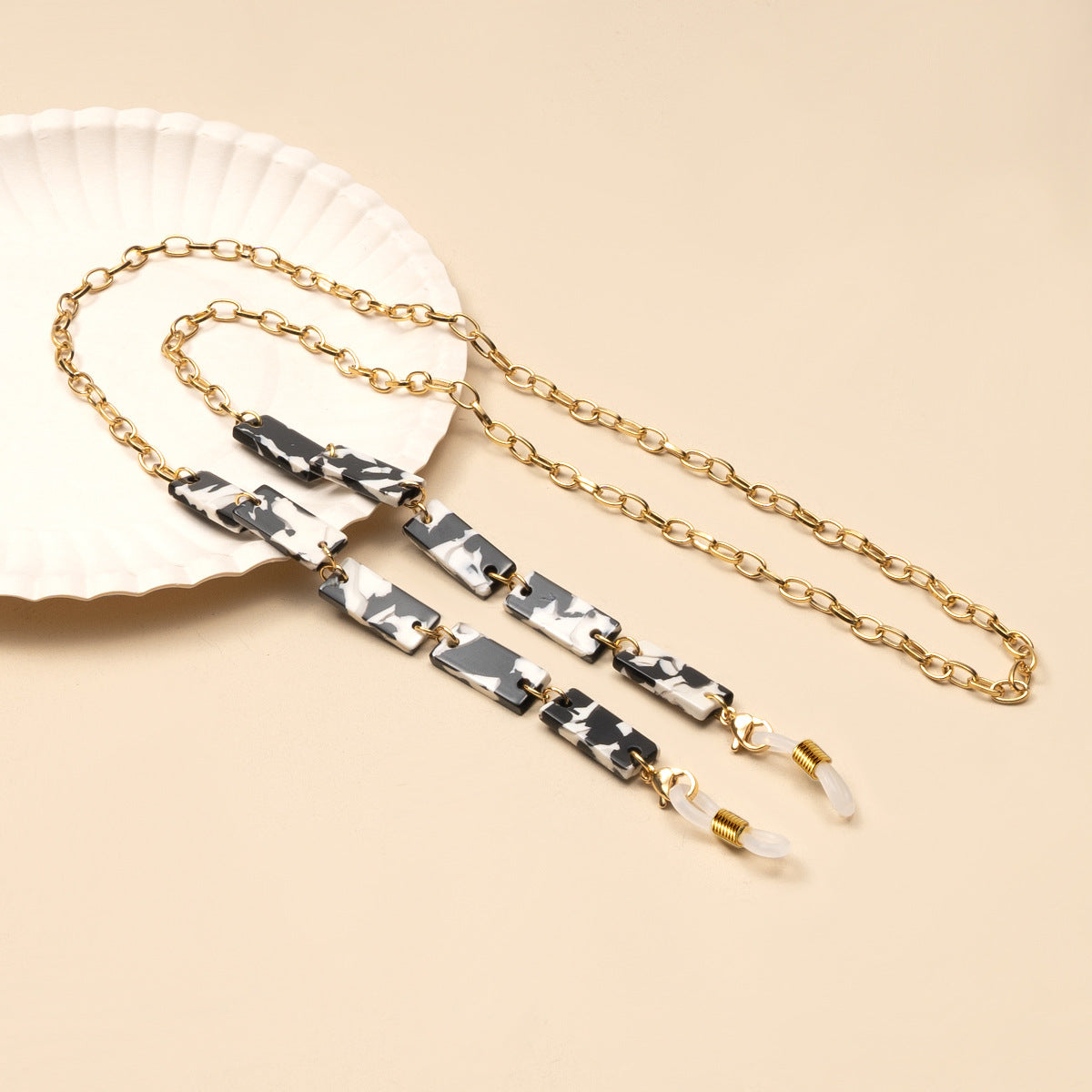 Chunky Abstract Pattern Eyewear Chain Brehn