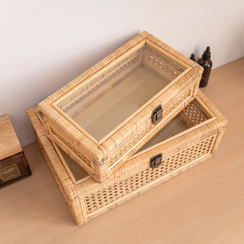 Praktische Aufbewahrungsbox mit Glasoberfläche