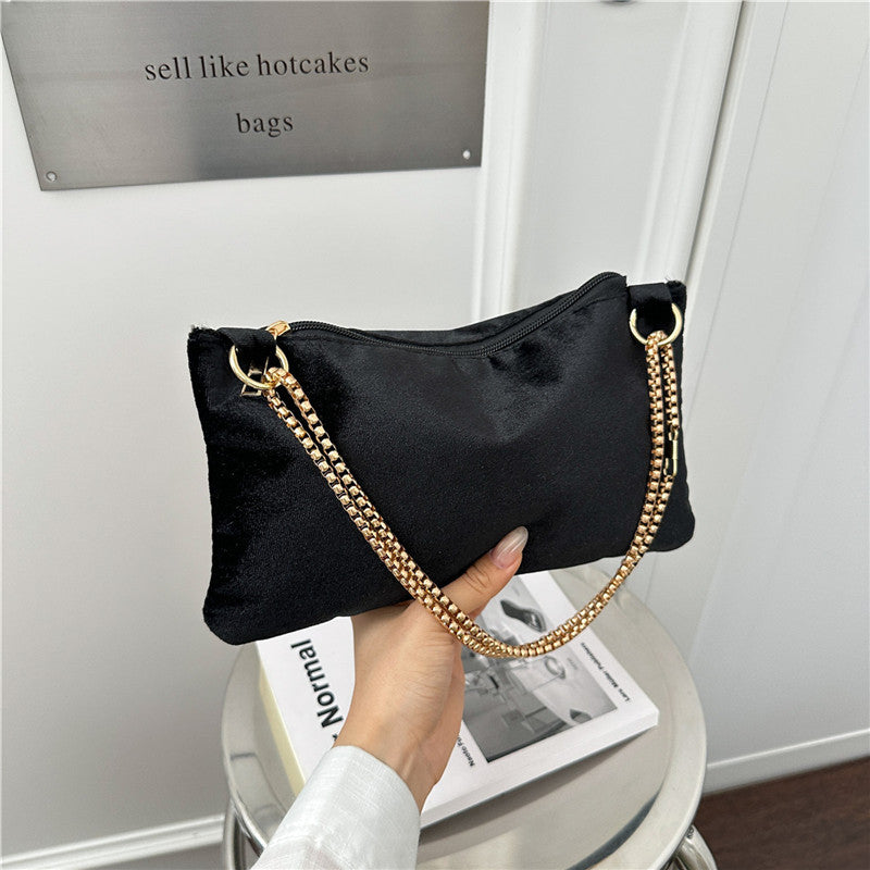 WoElegant Samt Clutch Tasche Brehn