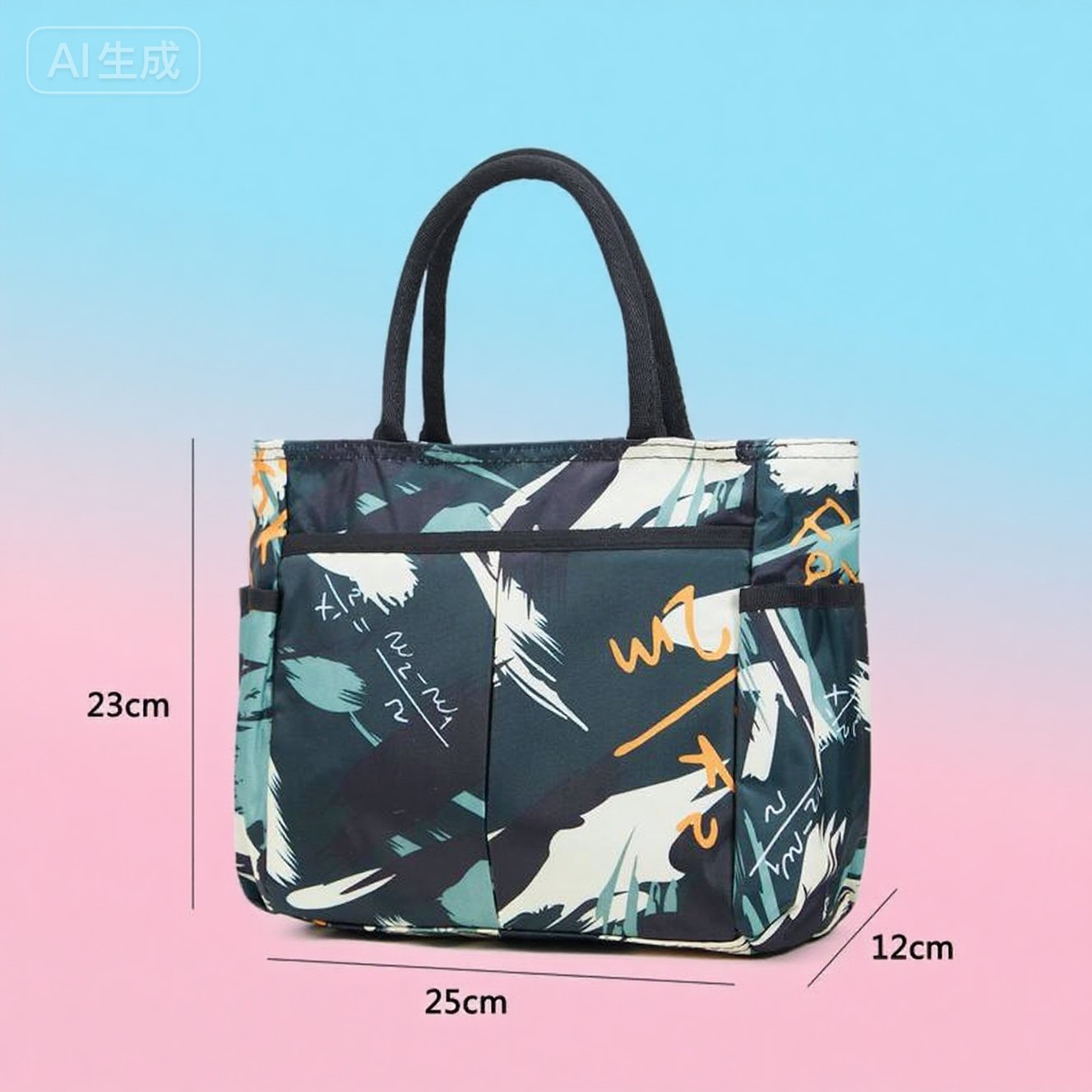Blumenmuster Mehrfach-Taschen Einkaufsbörse Brehn