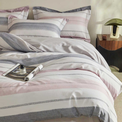 Luxuriöses Baumwollsatin Bettwäsche-Set mit Aquarellblütenmuster