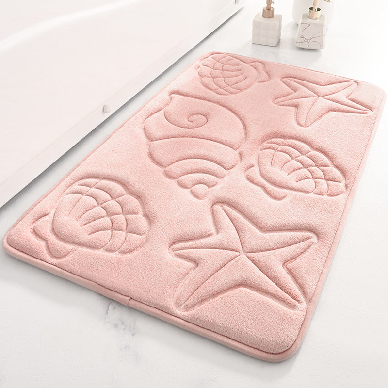 Küstenmotiv Muschel Design Badezimmerteppich Brehn