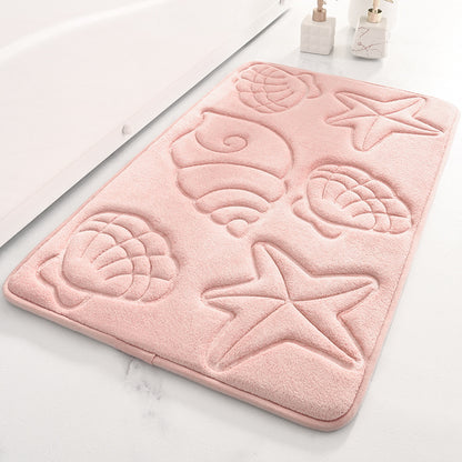 Küstenmotiv Muschel Design Badezimmerteppich Brehn
