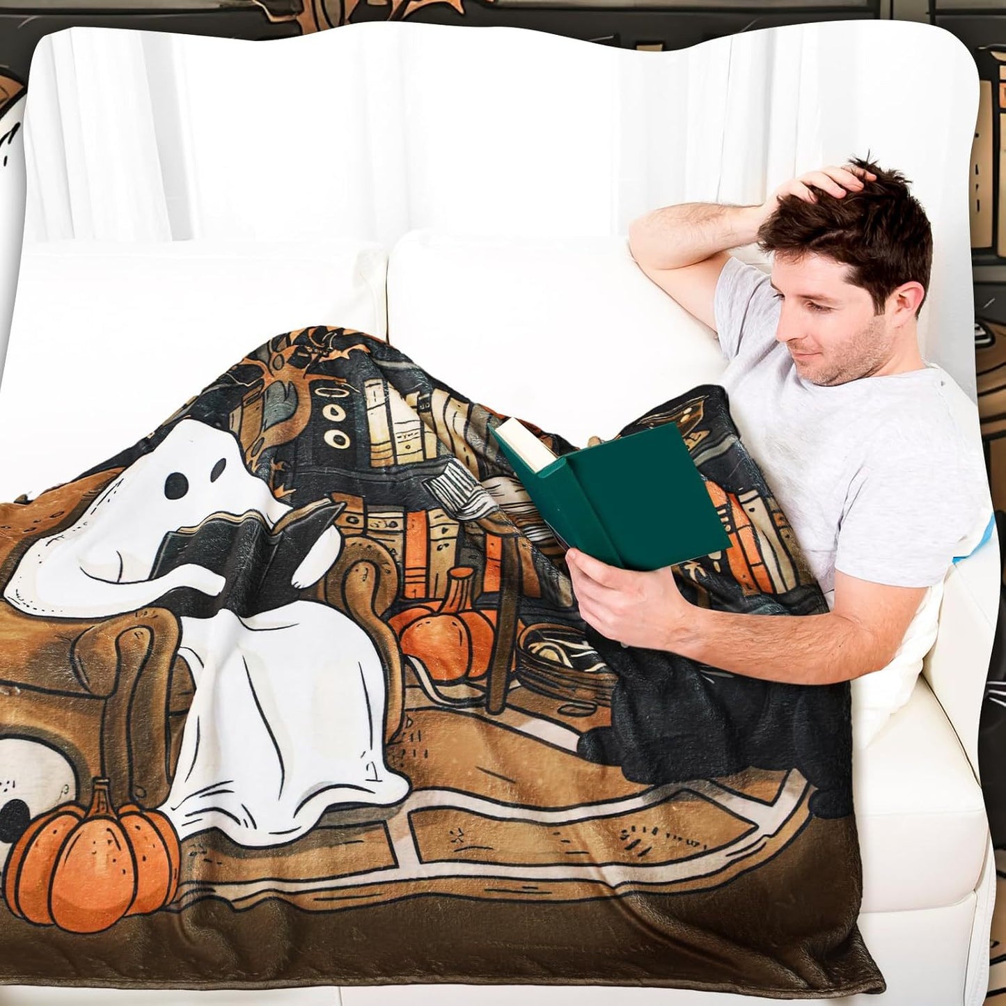 Gemütliche Halloween-Themen-Decke