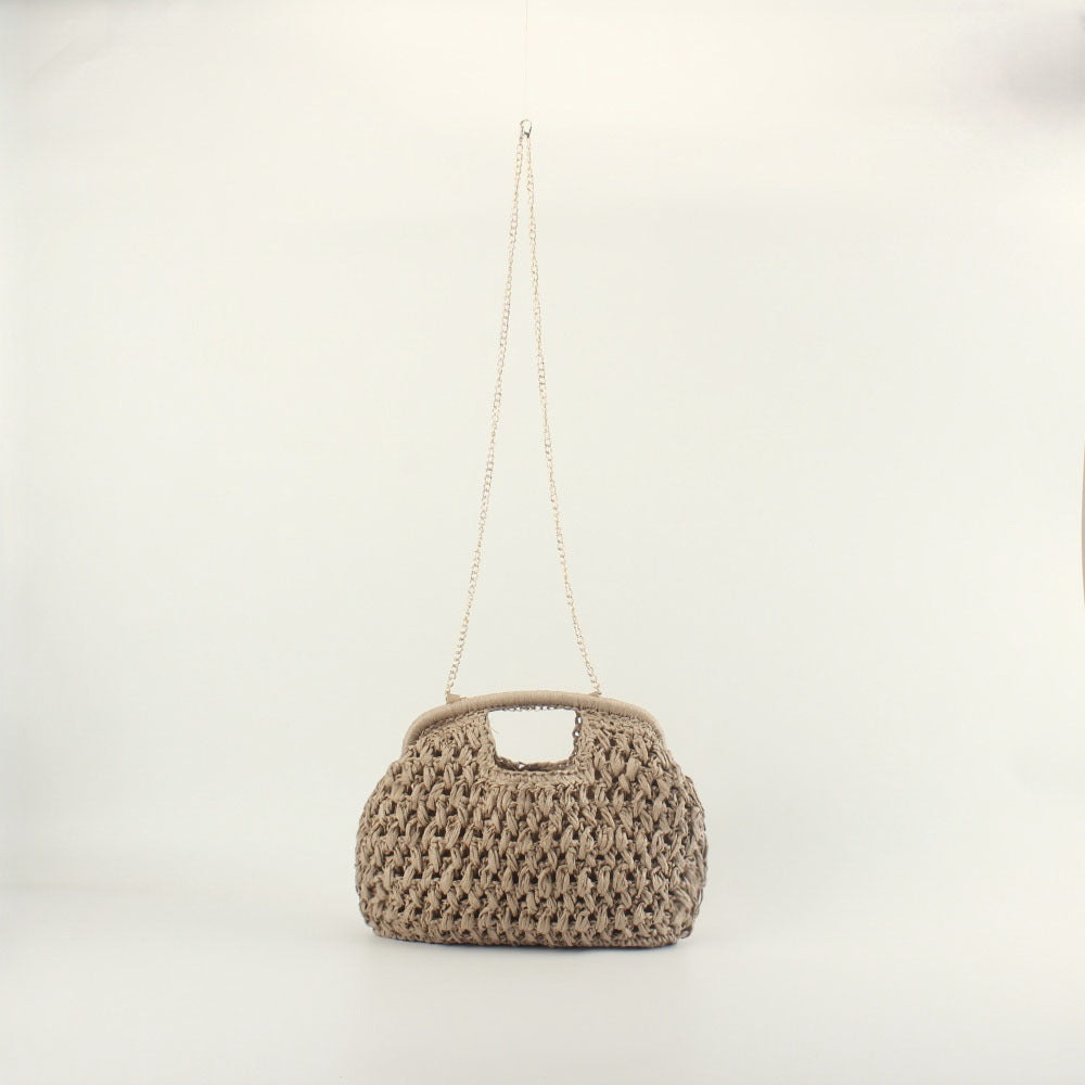 Feine Handtasche mit Metallischer Kette Brehn