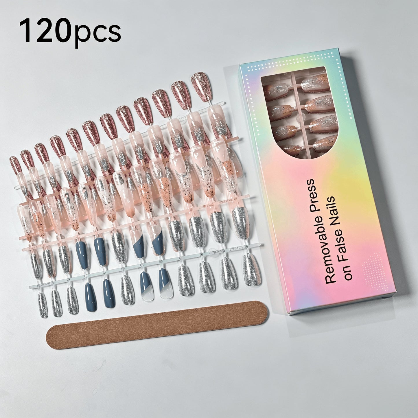 Abnehmbares Press-On-Nagel-Set mit dekorativen Designs Brehn