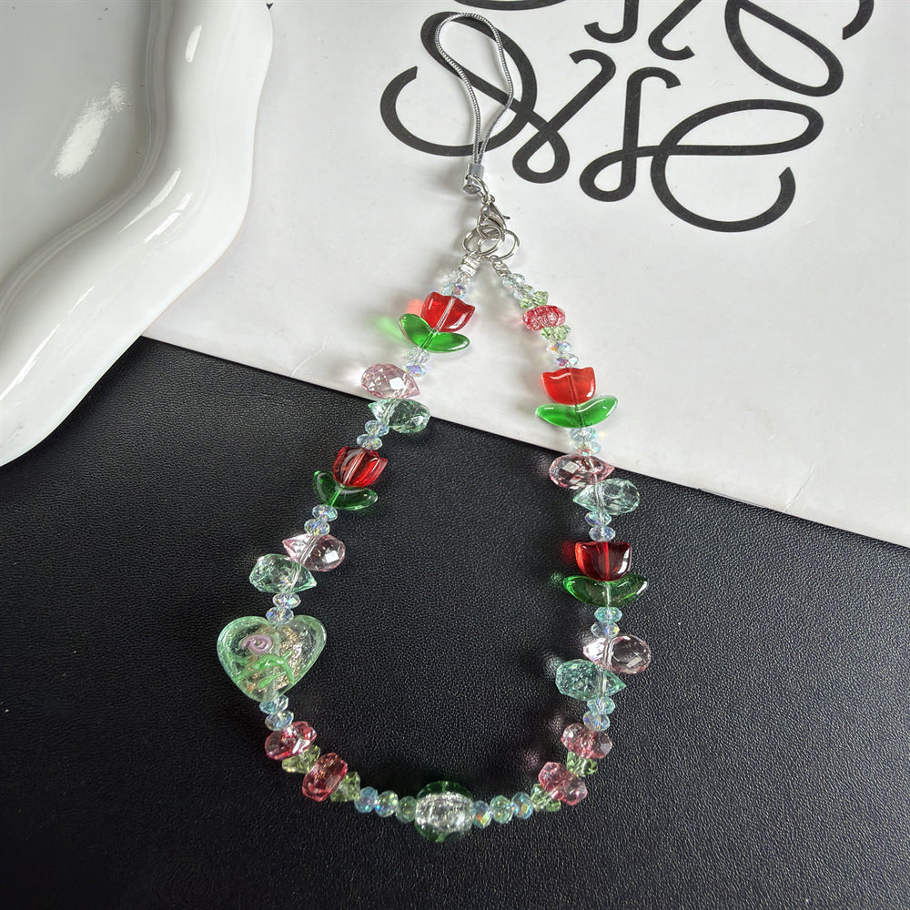 Blumen Bead Handykette Brehn