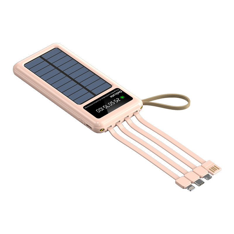 Solar-Powerbank mit Integriertem Licht und Multifunktionalem Usb-Ladekabel Brehn