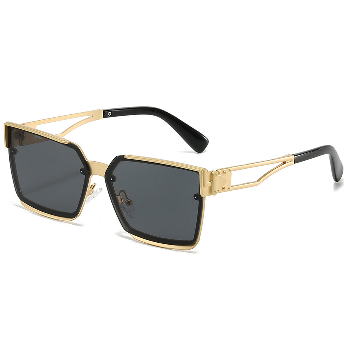 Damen stylische rechteckige Sonnenbrille Brehn