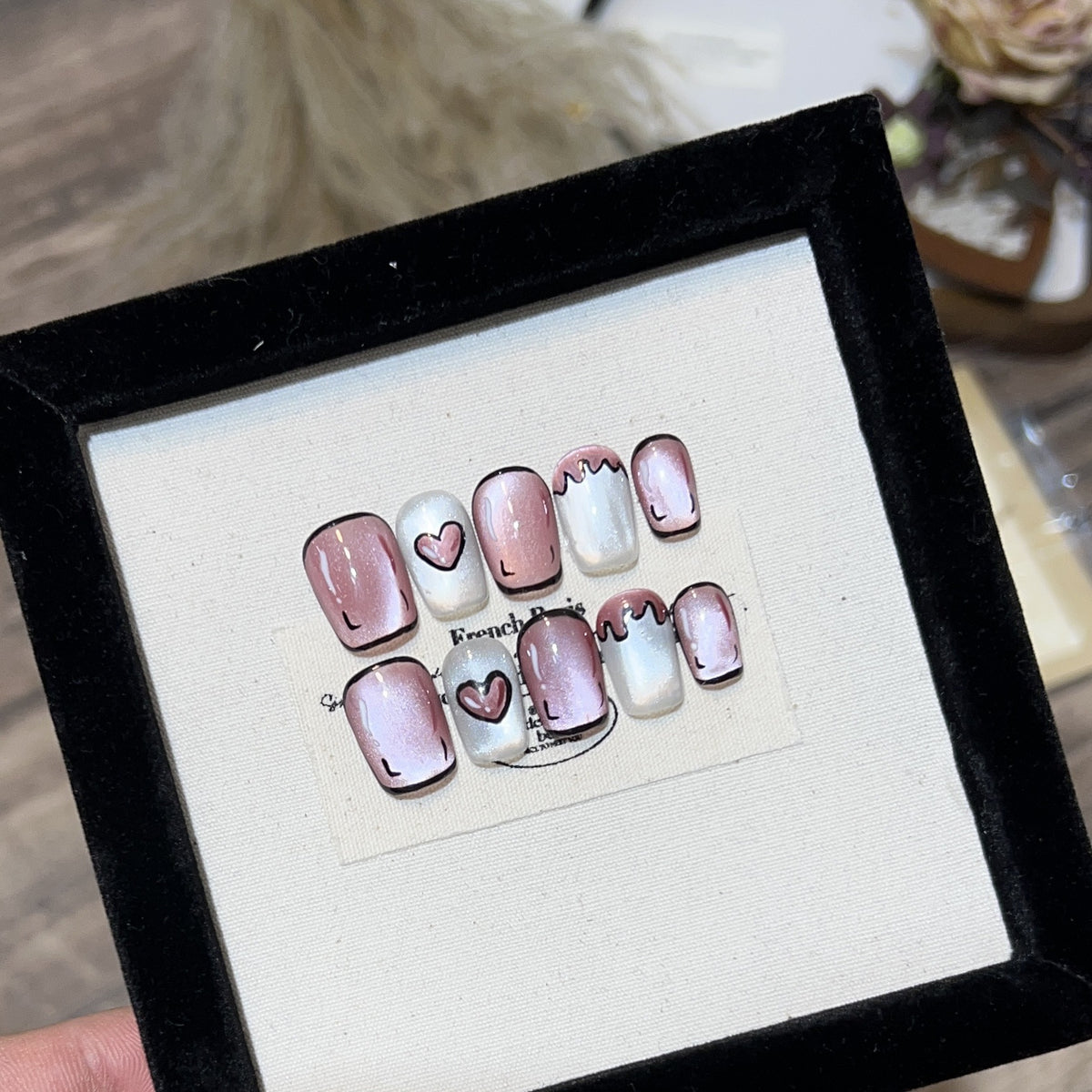 Romantisches Press-On Nagelset Brehn