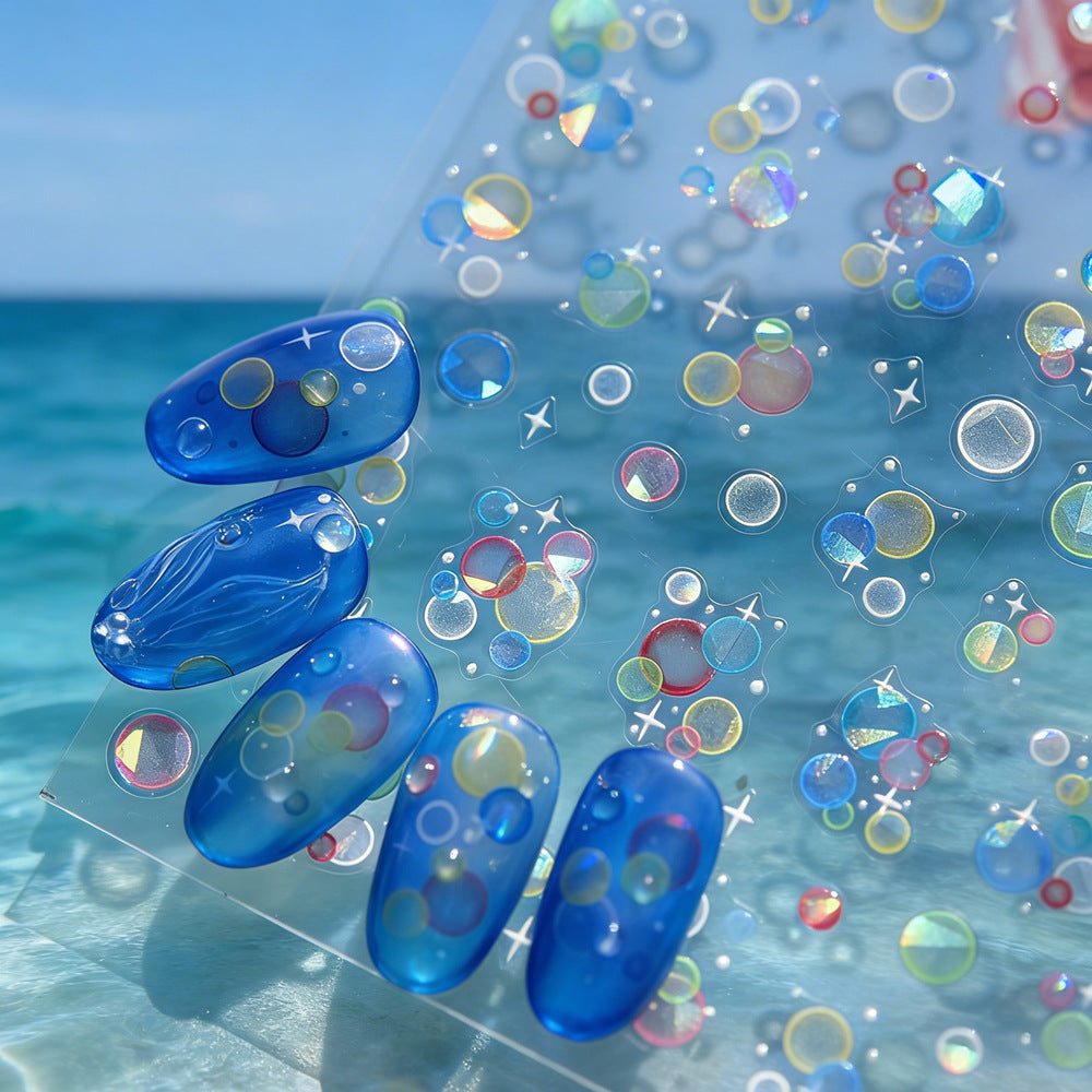 Bubble Effekt Nagelkunst Aufkleber