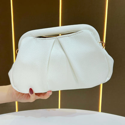 Metallic Texturiertes Abend Clutch