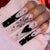 Glitzerndes Stiletto Nagelkunst Set Brehn