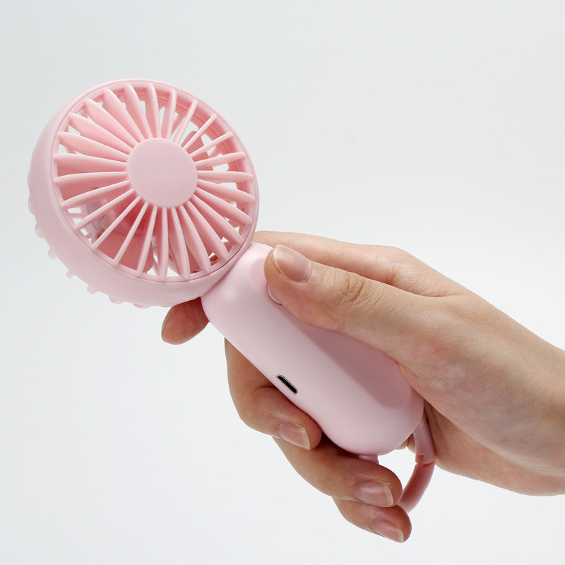 Unisex nan tragbarer Mini-Handventilator mit USB-Aufladung und Trageschlaufe Brehn