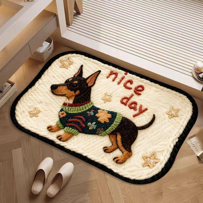 Niedlicher Corgi-Themen-Plüsch-Teppich