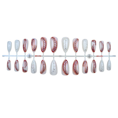 Elegante dekorative Press-On Nail Set Brehn