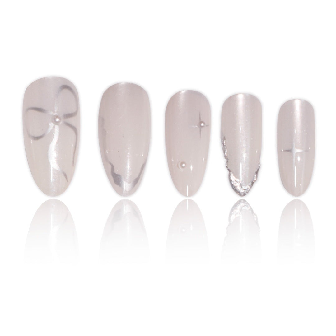 Elegante Stiletto Press-On Nagelkunst mit glänzendem Finish Brehn