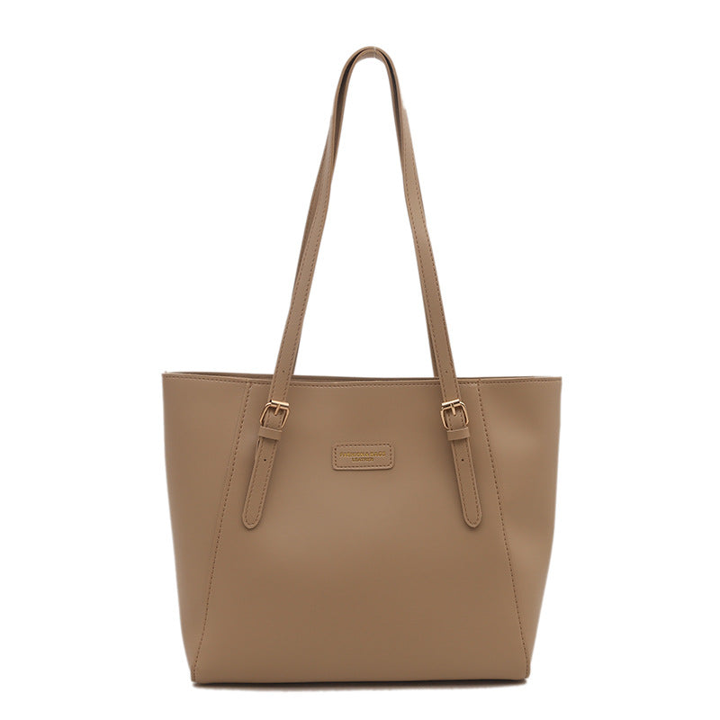 Elegante Kunstleder Tote Bag mit Schal-Detail