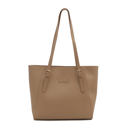 Elegante Kunstleder Tote Bag mit Schal-Detail