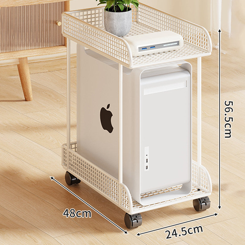 Rolling Mesh CPU Tower Stand mit verriegelbaren Rollen