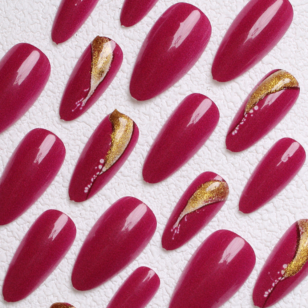 Elegante Stiletto Press-On Nagelkunst Brehn