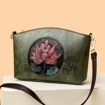 Prägte Blumen Clutch Tasche