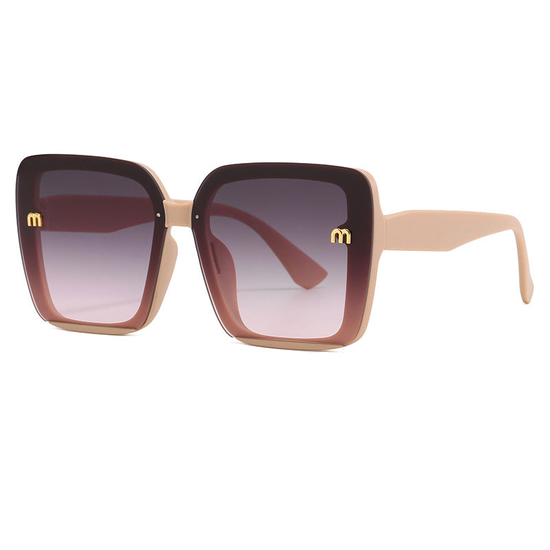 Damen oversized quadratische Sonnenbrille mit elegantem Rahmen Brehn