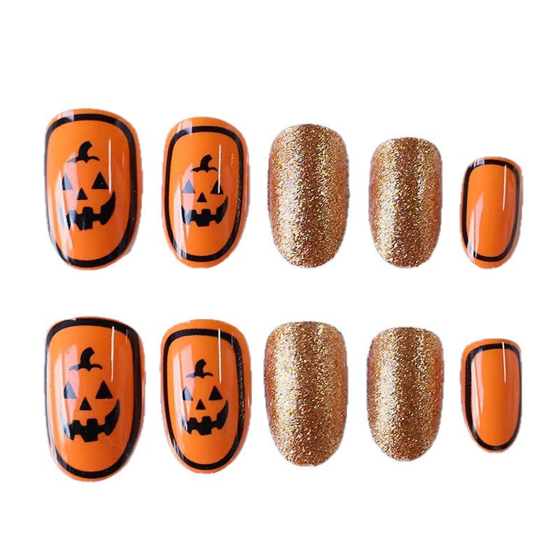 Kunstnagelset mit Halloween-Motiv Brehn