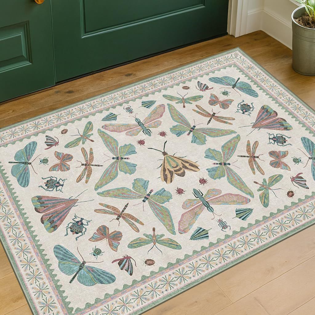 Künstlerisches Schmetterlingsdesign Teppich