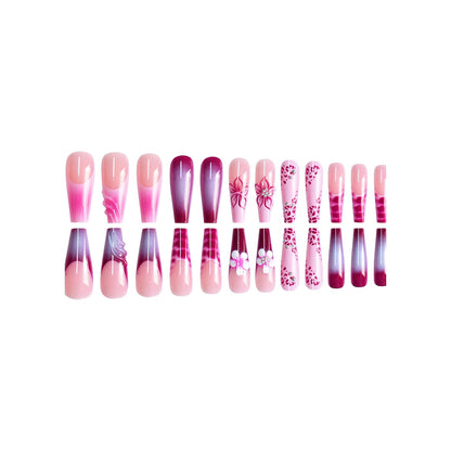 Florale dekorative Press-On-Nagelkunst Brehn