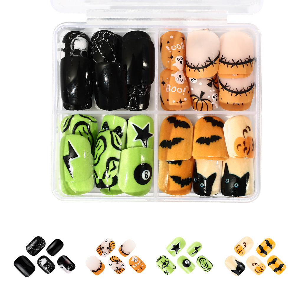 Halloween-Themen Dekorative Press-On Nagelkunst Set Brehn
