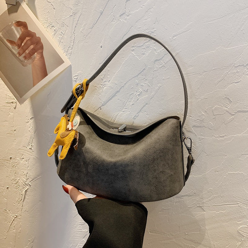 Elegante Soft-Suede Schultertasche Brehn