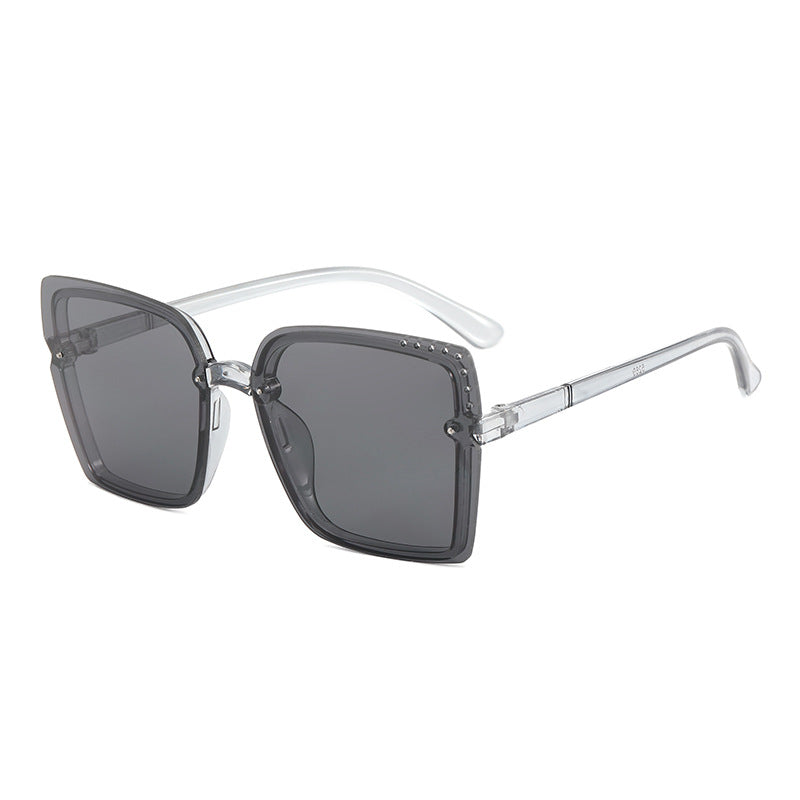 Damen Quadratische Sonnenbrille mit funkelnden Rahmenakzenten Brehn