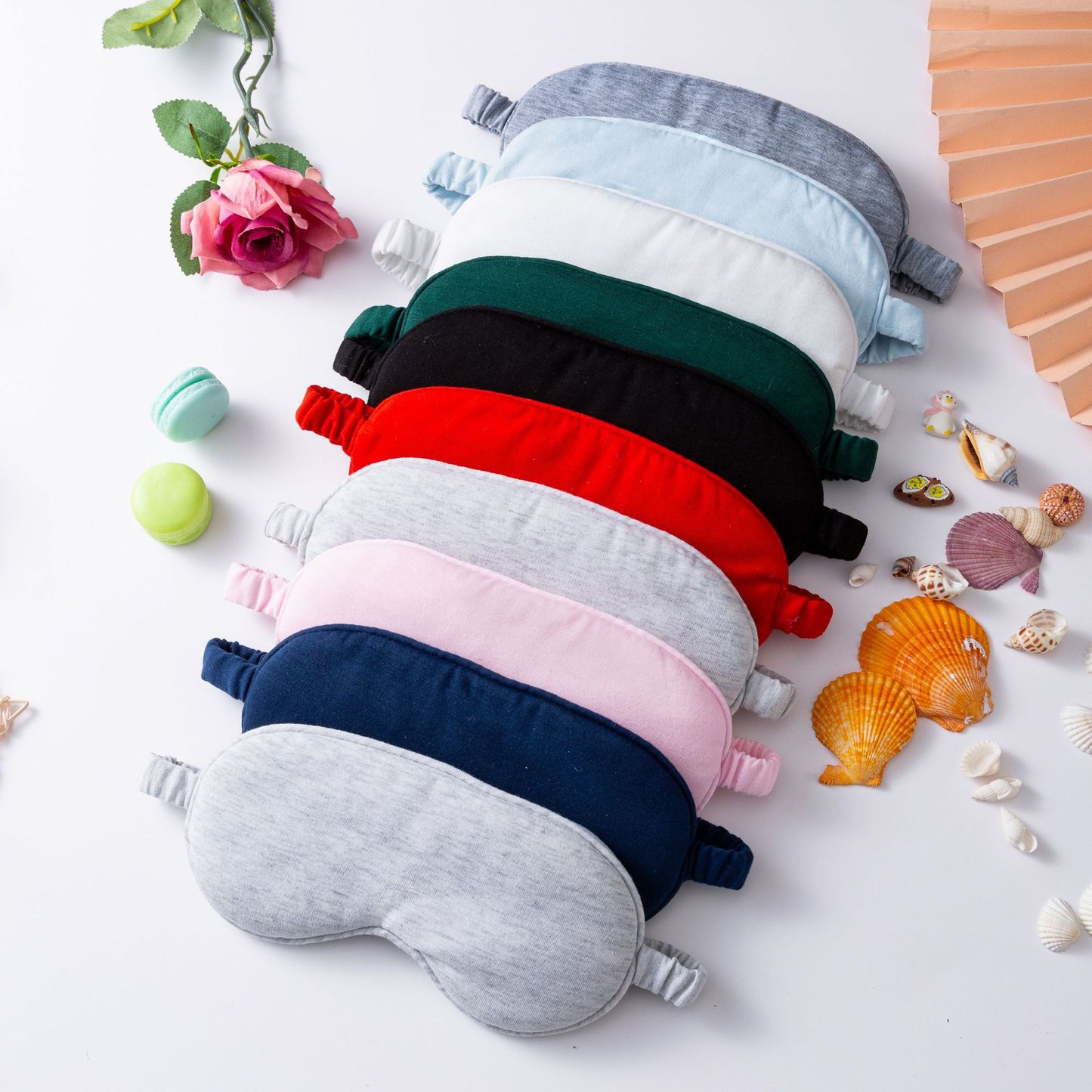 Damen nan leichte Baumwoll Schlafmaske mit ergonomischer Polsterung und elastischem Komfortband Brehn