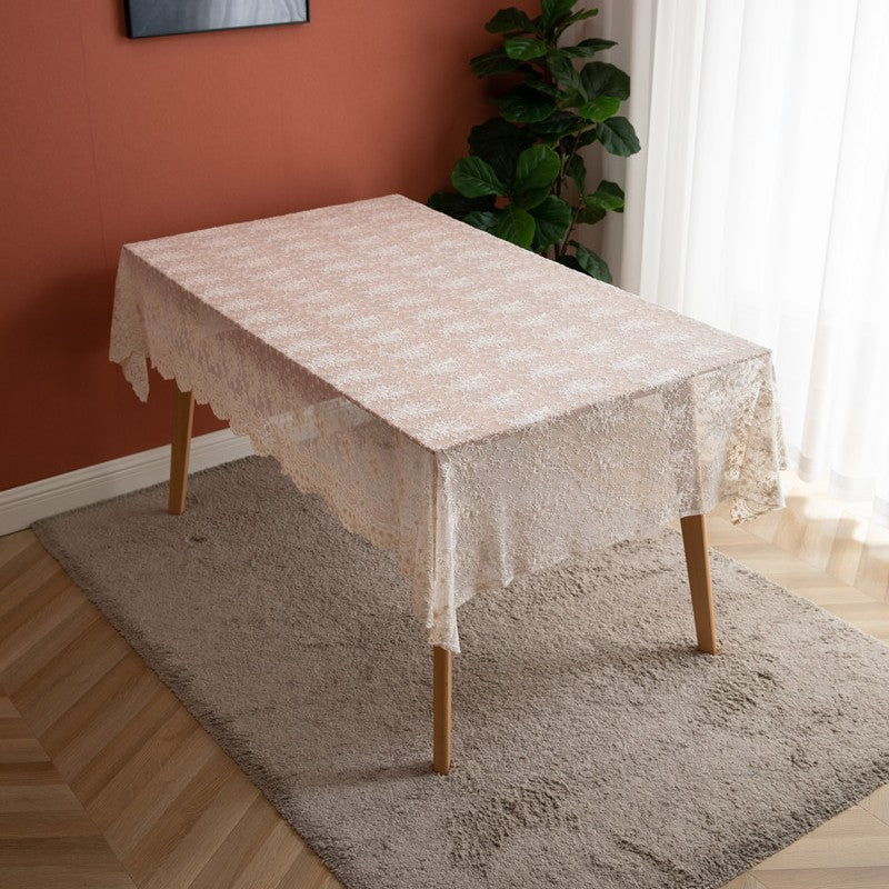 Spitzenüberzug Tischdecke