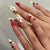 Kreatives Blumendesign Press-On Nagelkunst Set Brehn