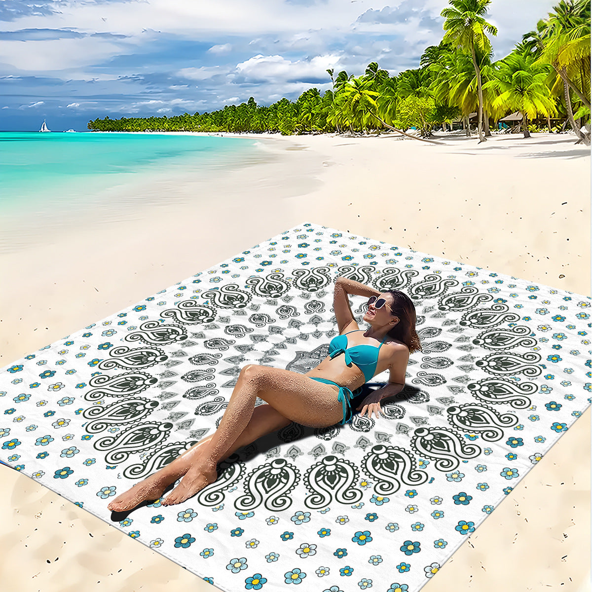 Mandala Design Strandmatte Brehn